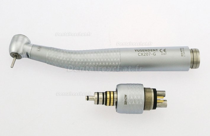 YUSENDENT® CX207-GW-TPQ turbine dentaire tête torque avec lumiere avec raccord rapide compatible W&H